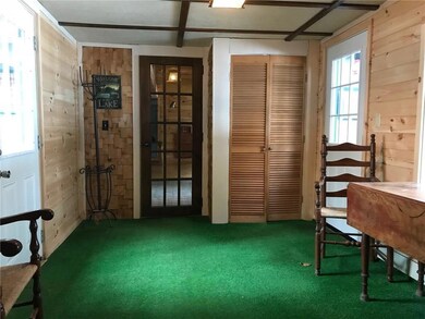 Mudroom entry from outside and from...
