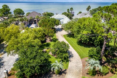 Tree-lined yard