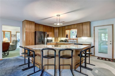 Beautiful granite countertops in the kitchen space!