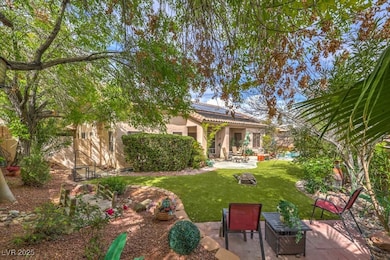 View of yard with a patio