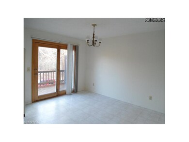 Dining area with door to deck