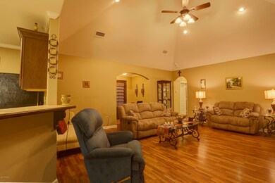 Open living/kitchen area
