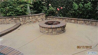 Fire pit in back yard