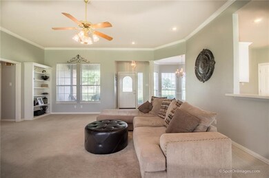 Living room has built-in bookshelves - paint color