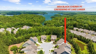 Aerial perspective of the location showcasing Lake Lanier.