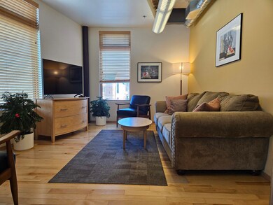 Living room with large windows