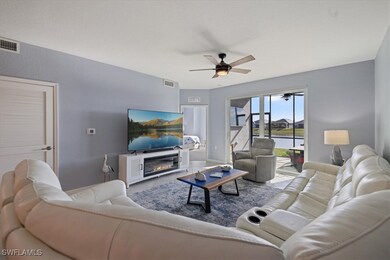 Living room with ceiling fan
