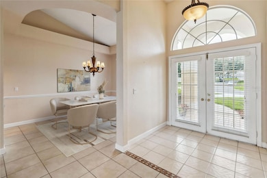 Virtually staged Entrance and dining room
