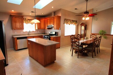 kitchen and dining area