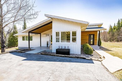 Modern home with covered porch