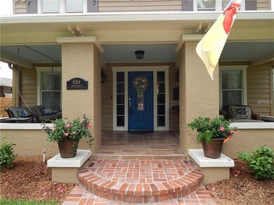 Exterior front with large porch for relaxing.