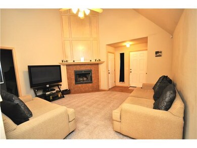 Living Room. Absolutely gorgeous fireplace with ti