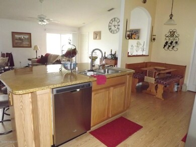 Kitchen overlooking the living room