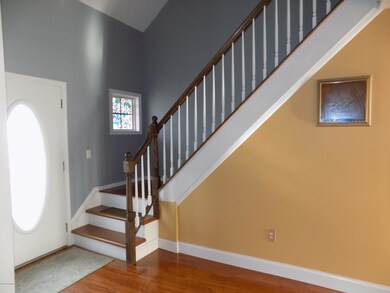 Stairway with new railing