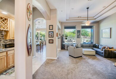 Wet Bar and Living Room