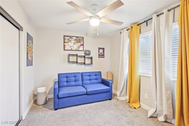 2nd Bedroom featuring carpet, baseboards, ceiling