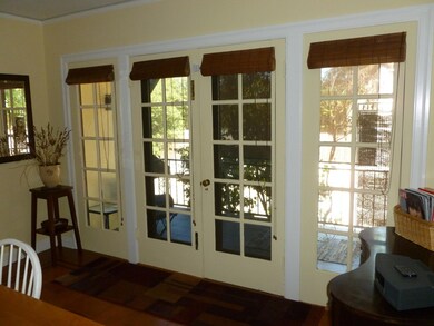French doors to covered patio