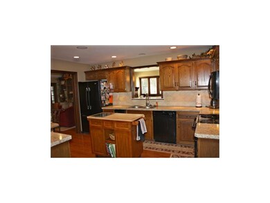 Kitchen with island work space