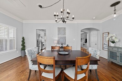 Spacious dining room with access to the kitchen.