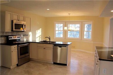Brand new kitchen with tile floor, granite, stainl