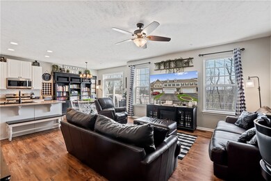 The totally open concept makes family time and ent