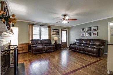 Great Room with wood floors