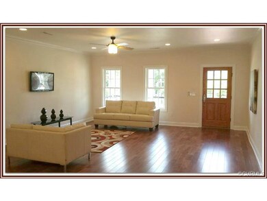 Large Living room wired for a flat screen televisi