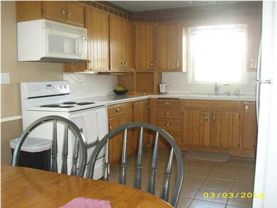 Kitchen has tile flooring