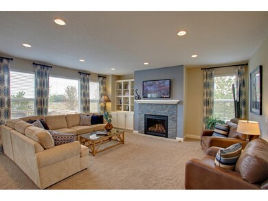 This main level family room comes with built in sh