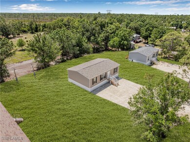Aerial view of a heavily wooded area