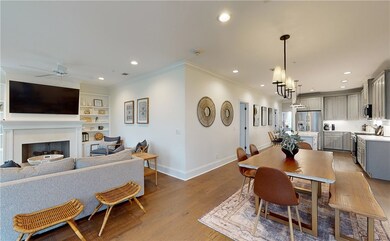 Comfortable contemporary decor has plenty of space