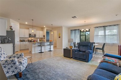 Open floorplan of living room and dining room