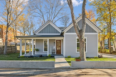 The concrete driveway is new