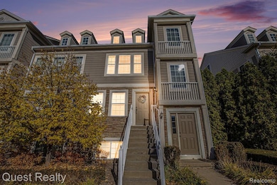 View of front of property with stone siding