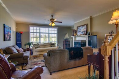 Living room with fireplace