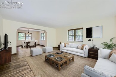 Virtually staged formal living room