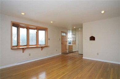 Living room with bay window