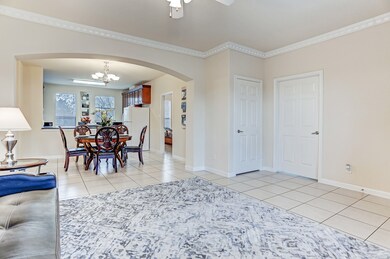 open area from living room to dining room