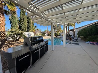 View of patio / terrace with a pergola, a fenced i