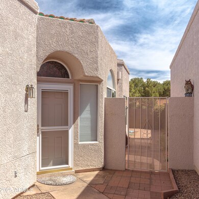 Front entrance and pedestrian gate