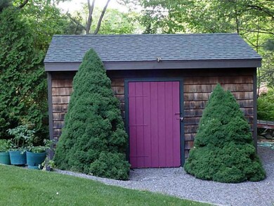 Exterior Back. large shed