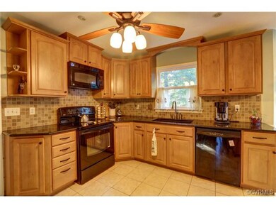 Tile, Granite and lovely tile backsplash!