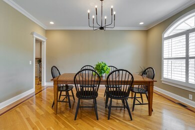 The massive dining room is perfect for large gathering