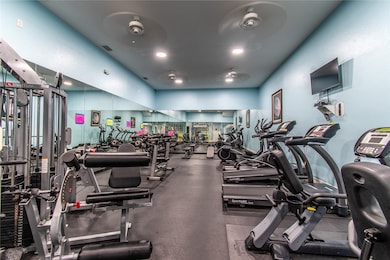 The fitness center is fully equipped.