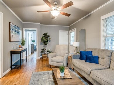 Living area featuring light wood-style flooring, p