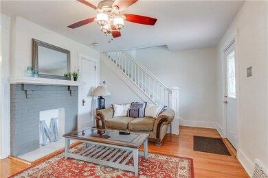 ~Closet space tucked next to the decorative firepl