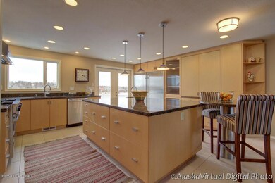 Exciting kitchen w/custom maple cabinets
