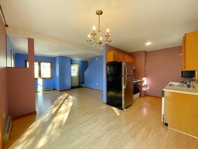 Open kitchen/dining/living