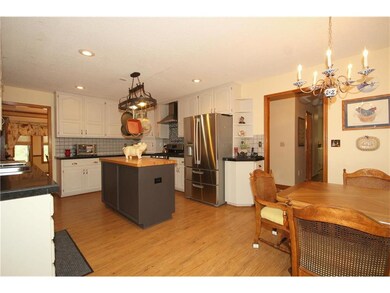 Recently updated island kitchen with enameled whit