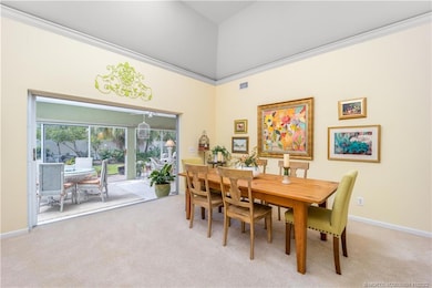 There is room for a large dining room table, perfe